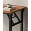 Bureau d'ordinateur pliant brun de 35,8 pouces, aucune installation requise, portable, peu encombrant, pratique pour les dortoirs et les petits appartements, idéal pour les études et le travail de bureau.