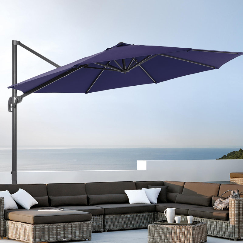 Parasol en porte-à-faux 119 po Seydina, Bleu marine