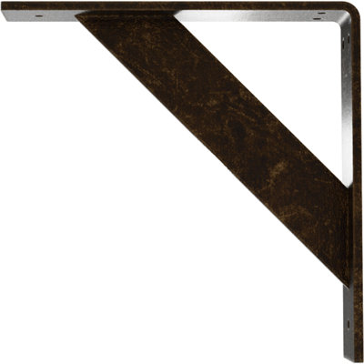 2"W x 10"D x 10"H Traditional Steel Bracket, Antiqued Brass