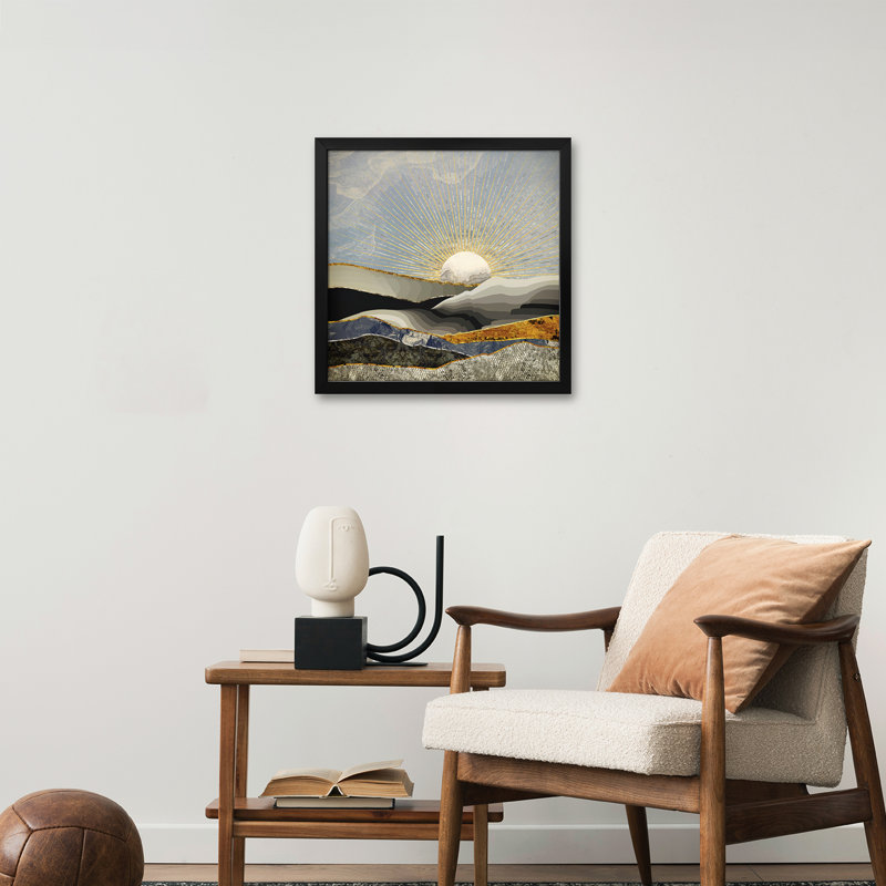 «Morning Sun», affiche encadrée de qualité supérieure par Space Space Designs, H 16 po x l 16 po