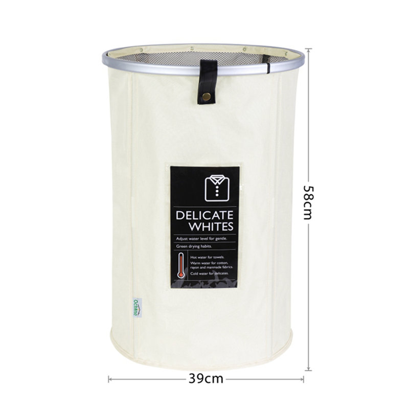 Fabric Rolling Laundry Hamper with Handles