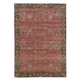 Rug & Kilim’S Modern Classics Rug In Soft Pink And Green Floral All-Over Pattern