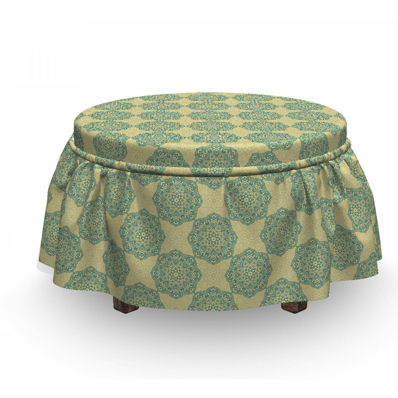 Housse pour repose-pieds à coussins carrés