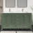 Anvay 60 in. Double Sinks Freestanding Bath Vanity in Forest Green with Carrara Quartz Top-520337872-406671031