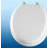 Padded Toilet Seat with Chrome Hinges(Round/White)
