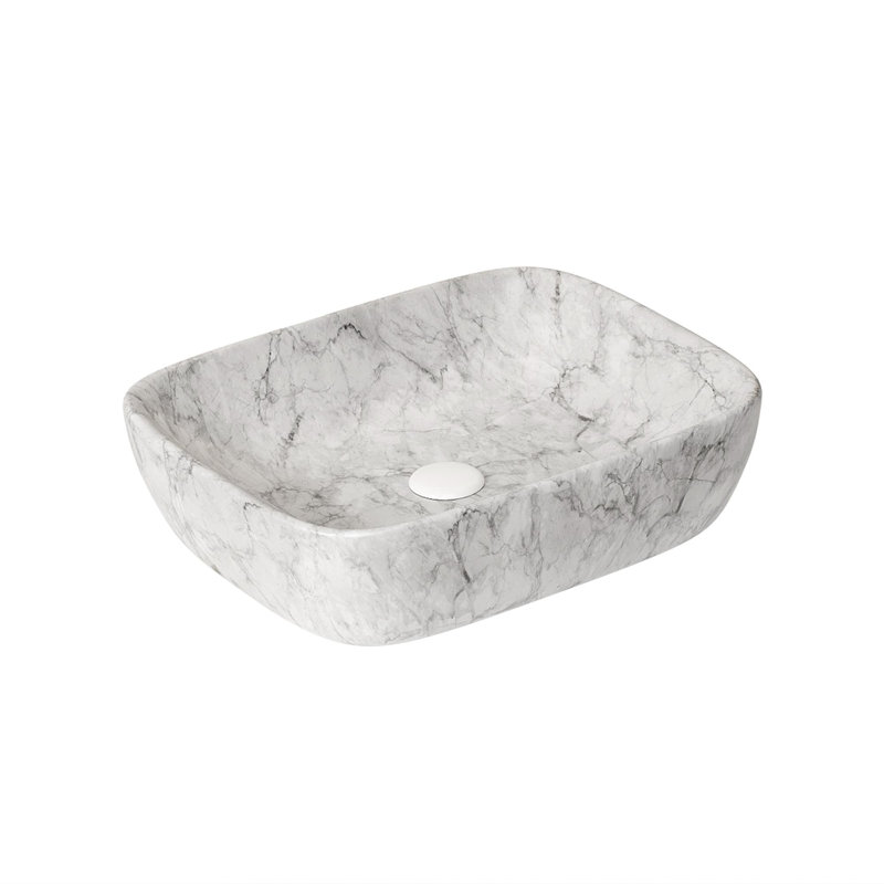 Lavabo vasque rectangulaire en céramique