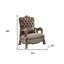  Fauteuil Chesterfield en velours Bone