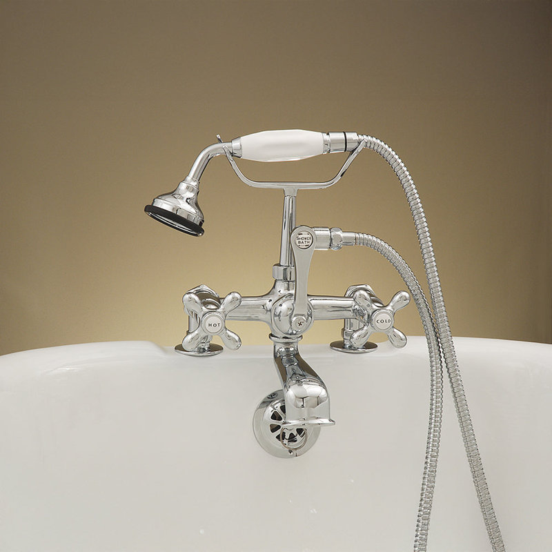 British Telephone Deck Mount Tub Faucet (P0462), Satin Black