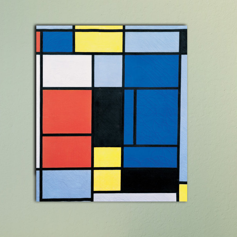 Piet Mondrian - Single Picture Frame Print, 70cm H x 60cm W x 1.8cm D