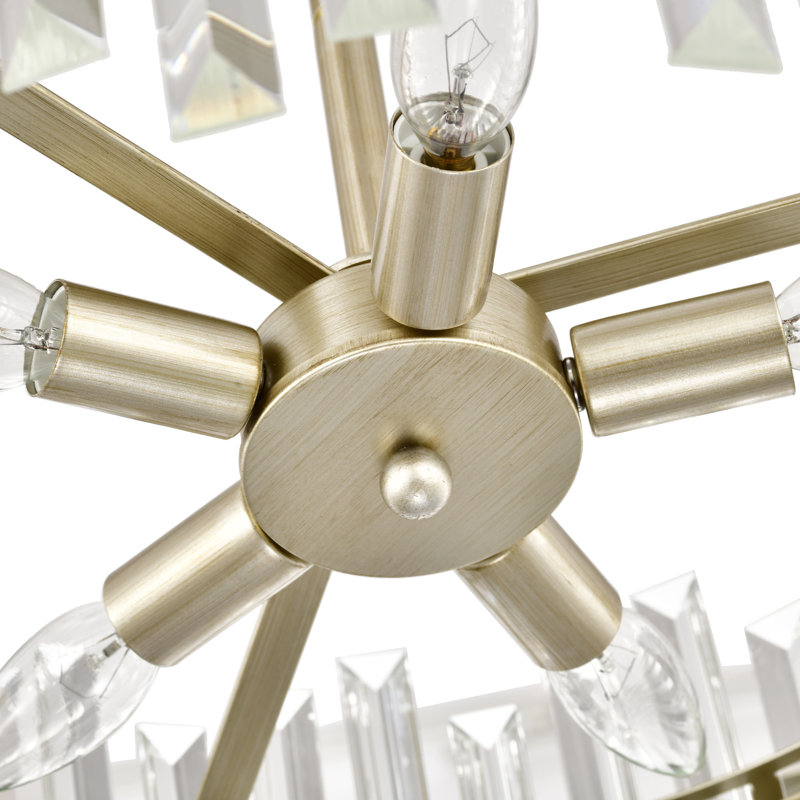 Iola 5-Light 18.5" Brushed Silver-ish Champagne Semi Flush Mount 