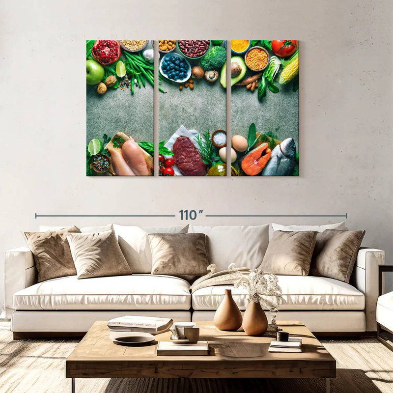 Yarlin Balanced Diet Food, 48" H x 74" W