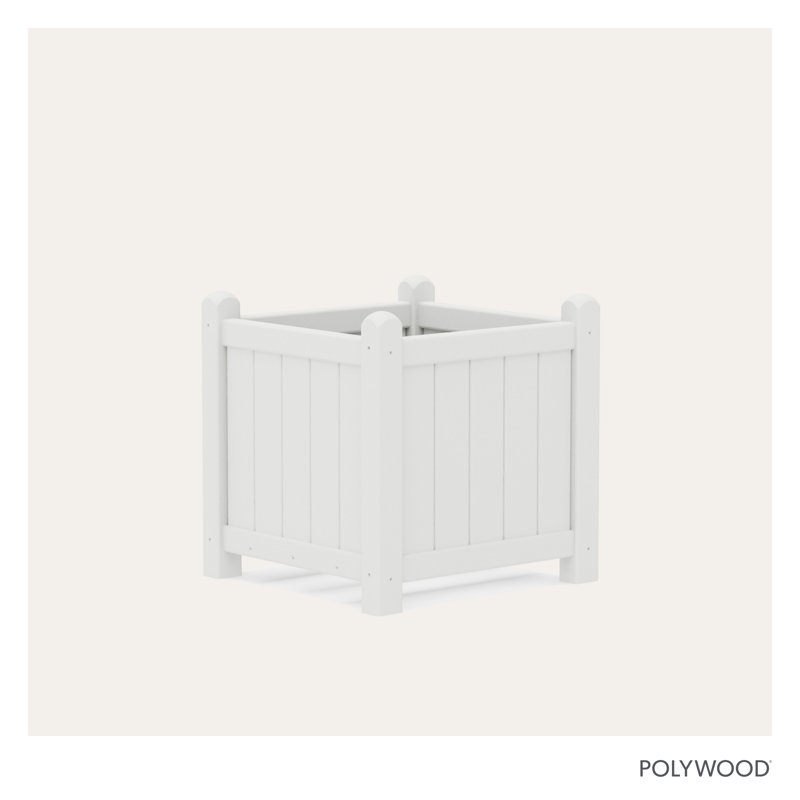 POLYWOOD Traditional Garden 16" Planter, White