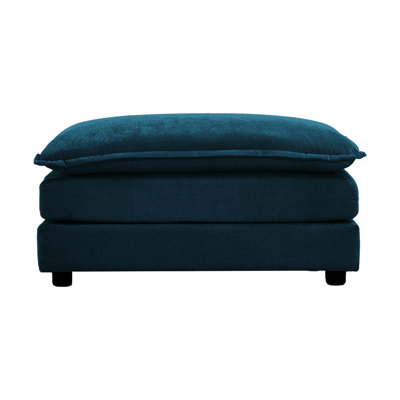 Blue Chenille , Filled With Fillings, Superior Comfort Footrest, Foam, Enhances Relaxation
