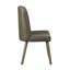 Ensemble de 2 chaises d'appoint Waylon en cuir synthétique gris et finition chêne gris