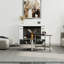 Table basse 31,8 pouces en faux marbre avec base polie-254852910-254852911