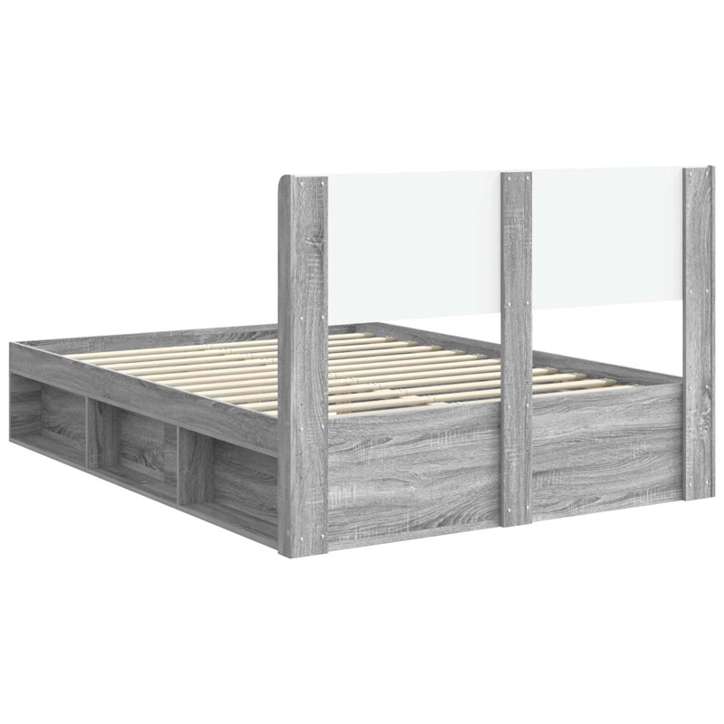 Bed, Grey Sonoma, European Kingsize (160 x 200 cm)