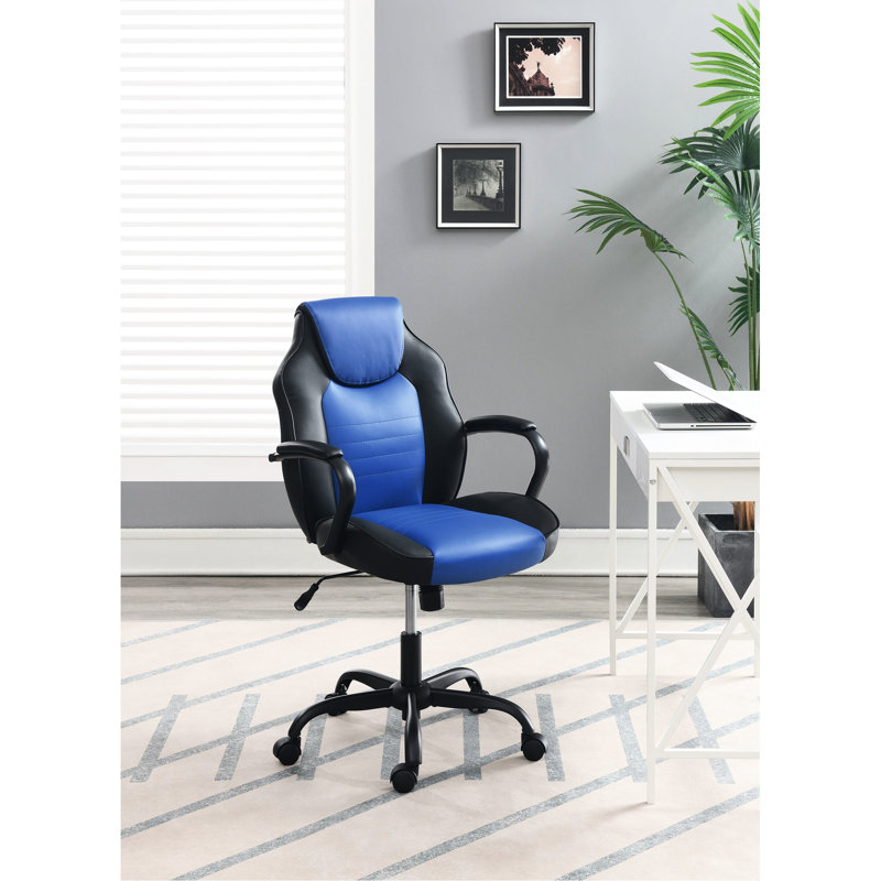 Chaise de bureau polyvalente en similicuir noir avec fonction réglable pour un confort et une performance optimaux