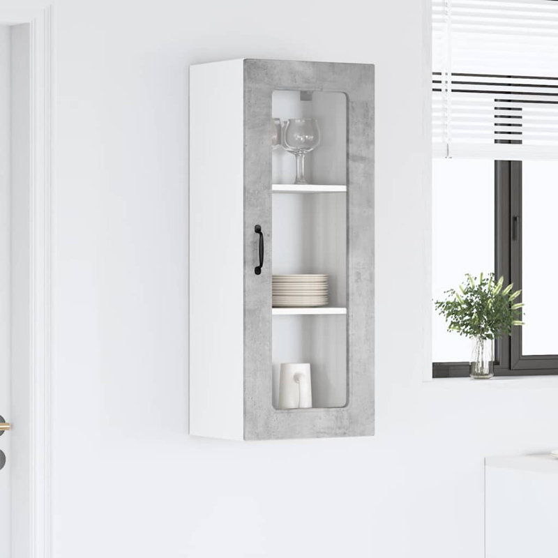 Vidaxl Kitchen Wall Cabinet With Shelf Grey Sonoma 40 X 31 X 100 Cm, Concrete Grey