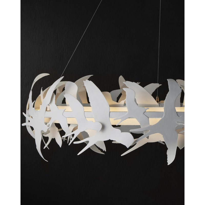Tijereta 1 - Light Wrought Iron LED Chandelier by Marjorie Skouras