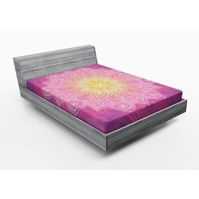 Microfiber Geometric Fitted Sheet, Full Fitted Sheet