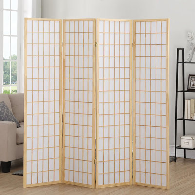 Paravent 4 panneaux Natural Oriental Shoji