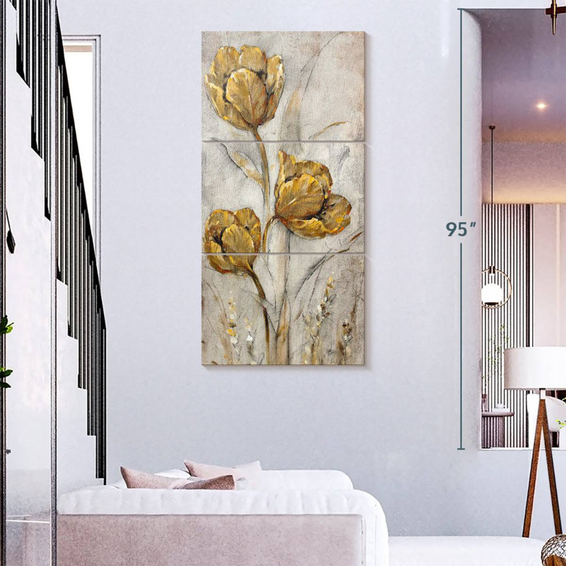 Coquelicots II, H 75 po x l 36 po