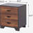 Walnut and Espresso 3-drawer Rectangular Accent Table-371348145