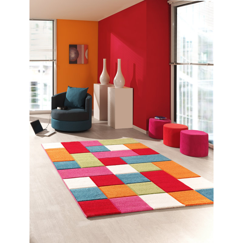 Mazelina Geometric Area Rug, Rectangular 80 cm x 150 cm