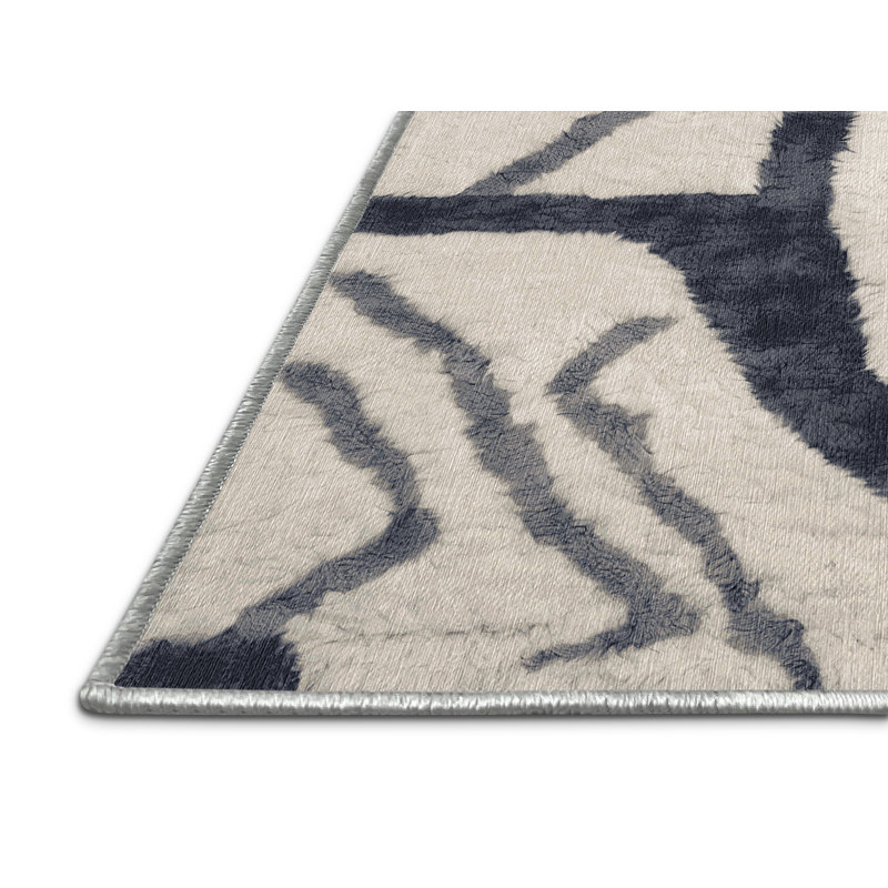 Machine Washable Beige Area Rug, Runner 2' x 5'