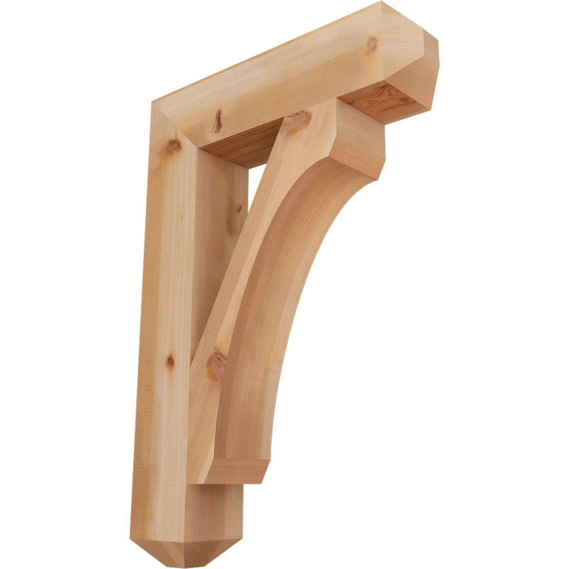 H Support en bois / corbeau, Western Red Cedar (Smooth), H 38 po x l 5,5 po x P 26 po