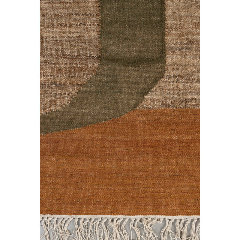 Pavilion Abstract Area Rug in Brown, Rectangle 6'5" x 10'