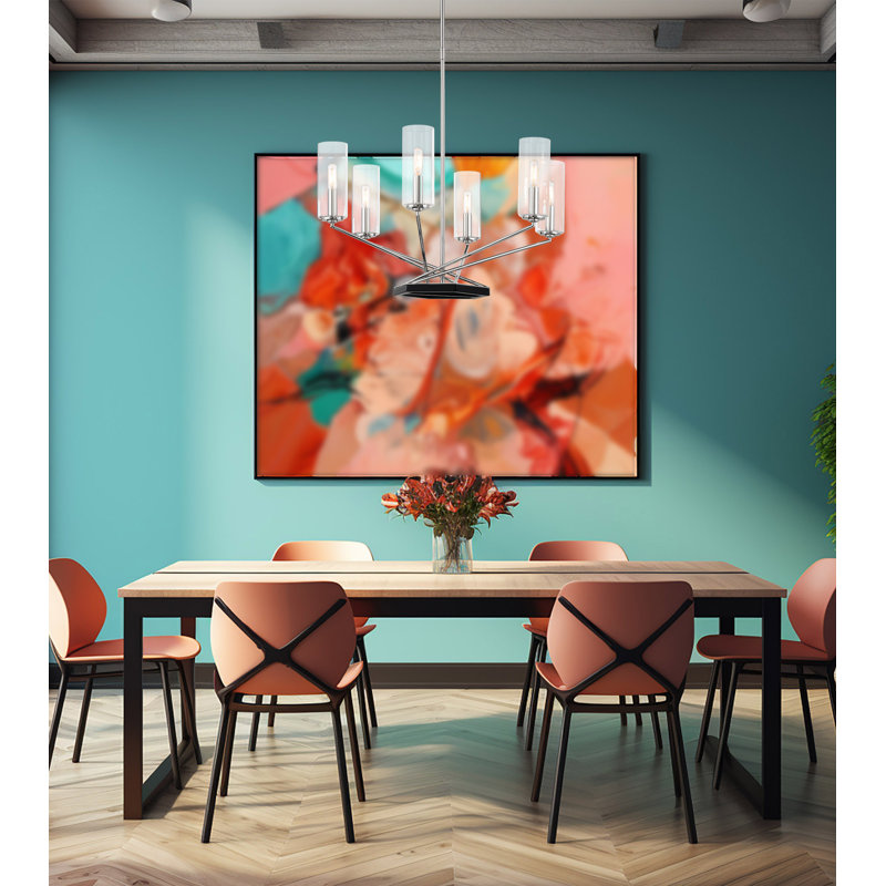 Gibsonton 6 - Light Dimmable Geometric Chandelier