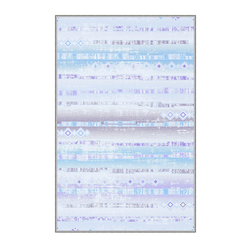 Soft Hall Carpet (2.6 x 4.9 ft), 100% Polyester, 0.3 in Pile Height | Antibacterial, Non-Slip Underside, 650 g/m² | Machine Washable, 3D Digital Print | Perfect for Living Room, Entryway & Bedroom Décor