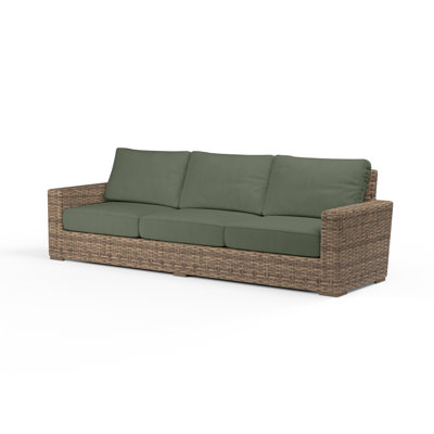 Havana 106'' High-Density Polyethylene (HDPE) Wicker Outdoor Patio Sofa