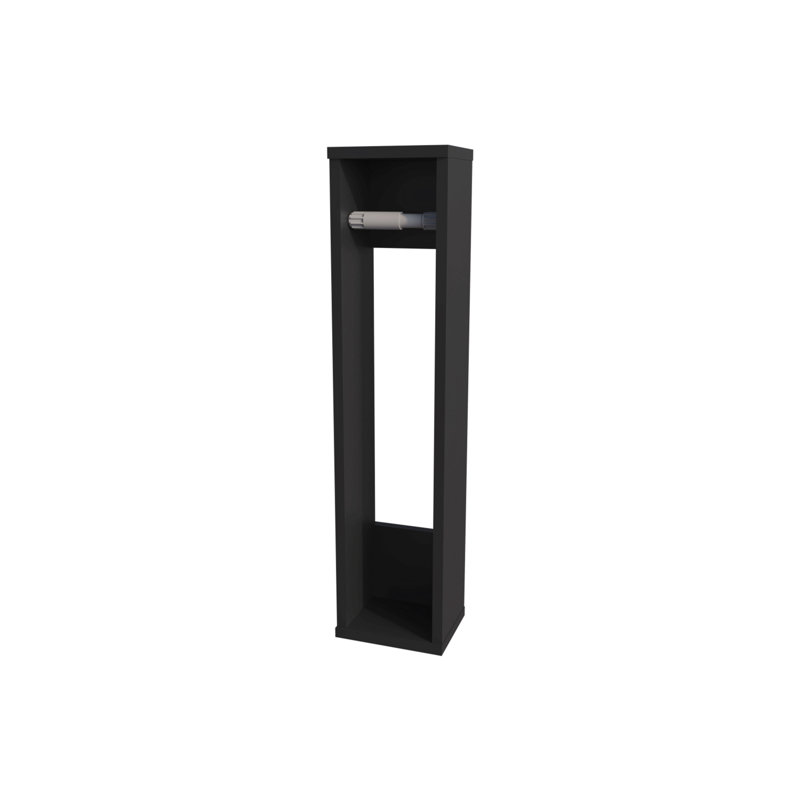 Porte-papier hygiénique en mélamine, Noir mat