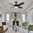 44 In Intergrated LED Ceiling Fan Light With White Blade-322044303-322044302