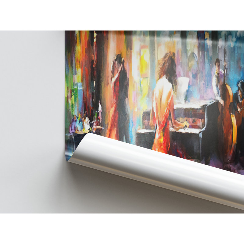 Print on Canvas, 25 cm H x 35 cm W, Black Floater Framed