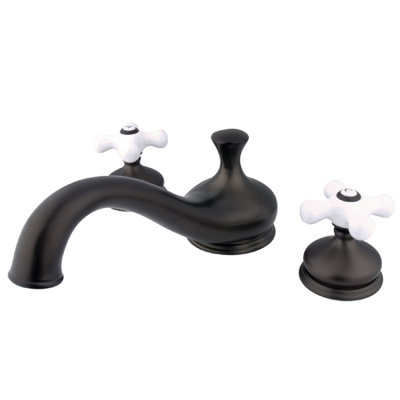 Double Handle Deck Mounted Roman Tub Faucet