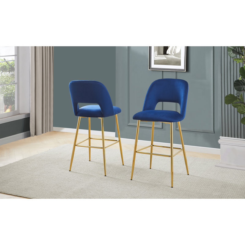 Tabouret de bar 29 po Braebury, Bleu, Tabouret de bar (siège d'une hauteur de 29 po)