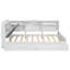 Lit plateforme double avec tête de lit, tablettes et 2 tiroirs-650331508