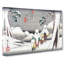 Riders In The Snow by Utagawa Hiroshige - Wrapped Canvas-55323776