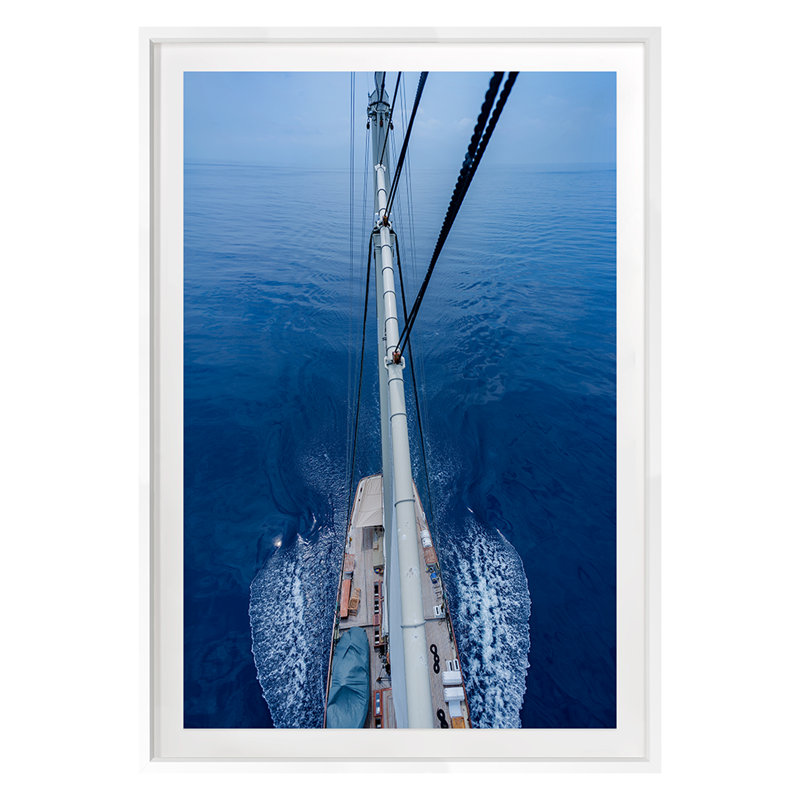 Top Of Mast Print by Frederick, Shawn, White Single Picture Framed