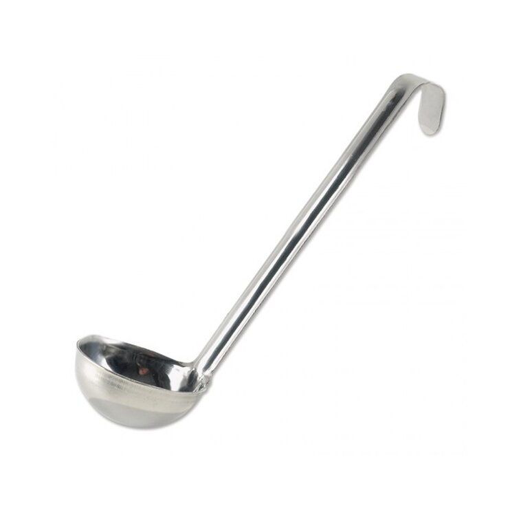 Choice 0.5 oz. One-Piece Stainless Steel Ladle