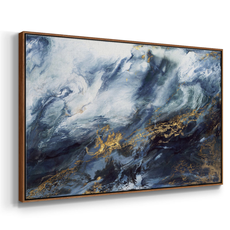 Anticipation V1, reproduction d'art sur toile, H 17 po x l 25 po x P 2 po, Toile encadrée noyer flottant