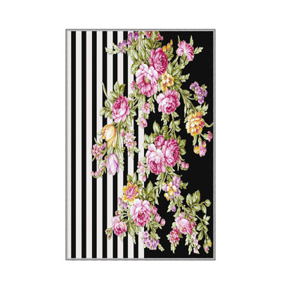 Premium Woven Carpet, 5.2 x 7.5 ft, 100% Polyester, Antibacterial, Non-Slip Underside, 0.3 in Pile Height | Machine Washable, 3D Digital Print | Perfect for Living Room, Bedroom & Office Décor