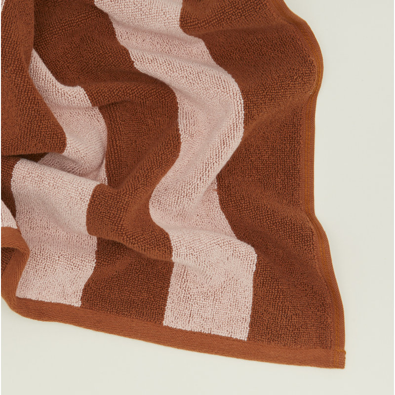 Simple Striped Striped Bath Mat, Olive/Sage