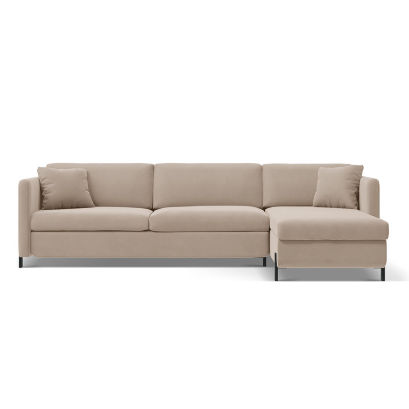 Bejna 3 Seater Sectional, Beige, Right Hand Facing, 80cm H x 170cm W x 260cm D