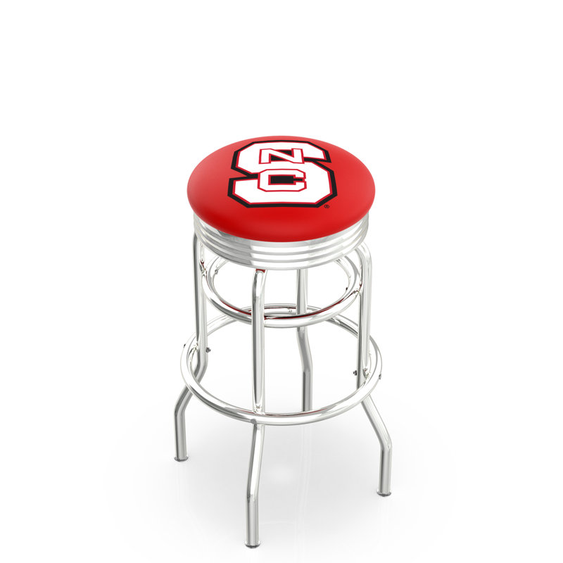 Tabouret de bar Logo Series, Tabouret de bar d'une hauteur de siège de 30 po, Double anneau chromé
