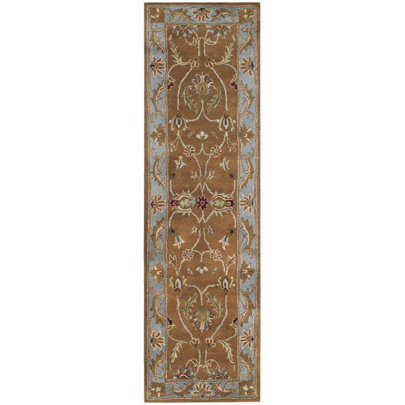 Tapis oriental en laine touffeté à la main Taylor, Tapis de couloir 2 pi 3 po x 6 pi