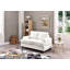 Causeuse charmante et transitionnelle blanche